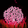 Miniatyrbillede 5 af 5: 22m Solcelle Fe Lys 200 Led 8 Streng Lys Ideel Have Pink