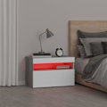 Miniatyrbilde 6 av 10: vidaXL Sengeskap med LED-belysning grå sonoma 60x35x40 cm Grå 13230