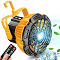 Miniatyrbild 1 av 4: Bärbar Campingfläkt för Tält, 2 i 1 Laddningsbar USB-Tält