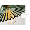 Miniatyrbillede 5 af 5: E27 Industriel Vintage Loftlampe Retro Glas Loftlampe Lampskærm til E27 Pærer Industriel Loftlampe Hængende Lampe (Grøn)