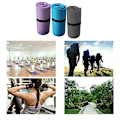Miniatyrbillede 4 af 4: Yoga Pilates måtte Tyk træningsmåtte skridsikker træningsmåtte 15 mm Fitnessmåtter Blue