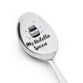 \"My Nutella Spoon\" - Rolig graverad sked i rostfritt stål - Perfekt för kaffe, glass och Nutella-FA-