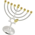 Pikkukuva 3 / 5: Perinteinen Klassinen Hanukka-Menorah 9-Kynttilä Metallikäsityö Sopii Uuden Vuoden Juhlaan Koti Sisustukseen