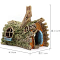 Miniatyrbillede 2 af 4: Akvarieindretning træhus dekoration lille fisk gå ind
