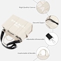 Pikkukuva 3 / 5: Damen Canvas-Shopper Casual Canvas-Messenger Bag Schultertasche Benvit