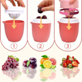Miniatyrbilde 5 av 5: Bærbar dobbeltfunksjonell manuell juicer Mini sitron juicer Juicer Cup