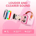 Pikkukuva 3 / 7: Karaokemikrofoni lapsille ja aikuisille, kannettava Bluetooth Mini Karaoke Mikrofoni Laululaite 2 mikrofonilla ja valolla, lelut Pink