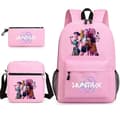 KPop Demon Hunters Backpack Students School Bag Pencil Case Shoulder Bag 3-piece Set _a A Pink-FA- Pink Style A