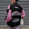 Miniatyrbilde 2 av 5: Barbie Pulvertrykk Vintage Racingjakke - Y2K Streetwear Pilotjakke 2XL