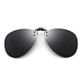 Miniatyrbillede 5 af 6: Clip-on Aviator Solbriller Pilotbriller Sort Sort black