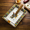 Miniatyrbild 4 av 5: Askfat Cigarr Keramisk dubbelspår målad hushållscigarr askfat i europeisk stil AS-300