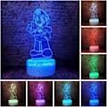 Miniatyrbild 2 av 5: Super Mario Bros LED Anime Lamp Skrivbord 3D Illusion Sova Ni