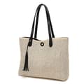 Straw Bag for Women, Shoulder Bag, Summer Handbag, Black-FA-