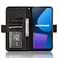 Miniatyrbild 2 av 5: Skyddande Folio Flip-fodral i PU-läder för Fairphone 5 Black