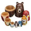Pikkukuva 8 / 8: Ryskä Nukke / Matryoshka - Babushka-nukke - Eläimet Multicolor-FA7- Multicolor multifärg