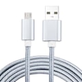 Pikkukuva 1 / 8: Täysvärillinen punottu Micro-USB-kaapeli 1,8 m silver