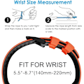Miniatyrbilde 2 av 5: QuickFit 26 mm silikon myk sports vanntett pustende armbånd for Garmin Fenix 5X Plus, Fenix 6X Pro/safir, Enduro, Tactix Bravo Orange-svart