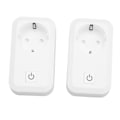 Miniatyrbilde 5 av 5: 2 stk. Smart WiFi-kontakt - Oppladbar, brannsikker, trådløs fjernkontroll, stemmestyring, WiFi Smart Socket-kontakt, EU-kontakt 100-250V