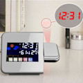 Miniatyrbillede 5 af 5: Vækkeur med projektion, LED-projektionsvækkeur USB-genopladelig digital projektionsvækkeur/taktgiver temperaturvisning/hygrometer/urtid & datumsvisning