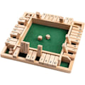 Miniatyrbillede 1 af 6: Træbrætsspil, 4 spillere Luk kassen Terningespil Matematik