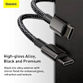 Miniatyrbilde 7 av 11: Baseus Tungsten Gold USB-C til USB-C kabel, 100W, 5A, 1m