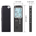 Miniatyrbillede 5 af 5: 32GB bærbar genopladelig LCD digital lydoptager diktafon med MP3