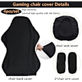 Miniatyrbild 4 av 5: Gamingstolsskydd - 4 delar Cover/Gamingstolsskydd