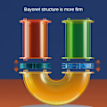Miniatyrbillede 6 af 6: Børns farvevindue Magnetisk bit Byggesten spor pipeline 158pcs