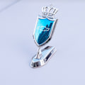 Miniatyrbilde 2 av 4: Passer til Chevrolet bilens fremre logoemblem klistremerke (1 stk) (sølv blå)
