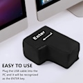 Miniatyrbillede 5 af 5: Enter-tangentbordspude, Stor USB Enter-knap Stressaflastning, Udskiftelig Enter-tangentbord til Kontor