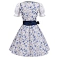 Pikkukuva 2 / 5: Oktoberfest-spetsmekko esiliinalla, perinteinen baijerilainen olutpuku, saksalainen Dirndl-juhlamekko sininen XXL Blue