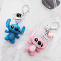 Miniatyrbillede 5 af 5: 2 stk Stitch Nøglering Nøglering Håndtaske Vedhæng LED Par Nøglering IC