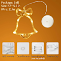 Miniatyrbilde 3 av 4: Unike LED-lamper i forskjellige former, med sugekopp, for barnerom, bursdagsfest, butikk, restaurant, vindu, hjem, varm hvit Bell