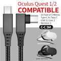 Miniatyrbilde 2 av 10: INF Link-kabel USB-C for Oculus Quest 2 Svart 5 meter