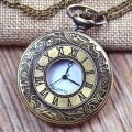Miniatyrbillede 5 af 10: Steampunk Vintage Stil Kvarts Lommeur Med Kæde 1