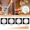 Miniatyrbillede 3 af 6: LED-spotlights 6 stk. med fjernbetjeninger