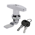 Miniatyrbilde 10 av 10: Lastebillås T-håndtak Lås Tilhenger Sperre CHROME Chrome