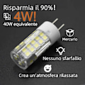 Pikkukuva 5 / 5: 5 kpl Mini Led-lamppuja Led-lamppuhelmet Keraamiset Maissilamppu G4-lamput