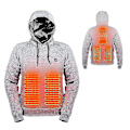Miniatyrbillede 2 af 4: Opvarmede Hoodies, USB Elektrisk Opvarmning Letvægts Hættetrøjer Jakke Grå Grey M