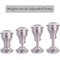 Miniatyrbilde 2 av 4: Møbelforhøyer, justerbar høyde 7-10 cm, for stol, bord, sofa, bordbendiameter 1-1/8\"-1-5/8\", sølv