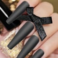 Miniatyrbillede 2 af 5: smink _ 100 stk. lange ballet falske negle _ ensfarvet med black