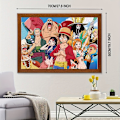Miniatyrbild 3 av 6: Plan Pussel 1000 bitar Vuxen One Piece Anime Dekompression Leksak Gåva Barn Tecknad Mönster Papper Pussel 1091-1000PCS