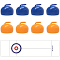 Pikkukuva 5 / 5: Pöytäcurling-pelit ja perhepelit lapsille ja aikuisille, Shuffleboard-kiekot 8 kelalla