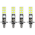 Miniatyrbillede 1 af 5: 4 stk. H1 6000k Super White 80w LED Forlygtepærer Kit