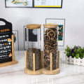 Miniatyrbillede 5 af 5: Engangs krus holder hylde vand te kopper træ dispenser med længere stick kop display stativ arrangør 1