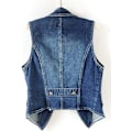Miniatyrbilde 3 av 5: Kvinners Casual Ærmeløs Denim Vest Klippet Jeans Vest Jakke M