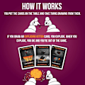 Pikkukuva 3 / 5: Exploding Kittens Party - Venäläinen ruletti korttipeli, helppo ja hauska koko perheelle - Korttipeli aikuisille, teineille ja lapsille - 2-10 pelaajaa