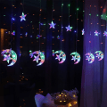 Miniatyrbild 1 av 5: Eid Ramadan LED-gardinlampor Fairy Lights EU-kontakt multicolor
