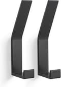 2/6-pack Aluminum Coat Hooks, Wall Hooks - Double Hook for Wall Mounting-FA- 2-pack