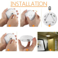 Pikkukuva 3 / 9: AAA-paristokäyttöinen langaton LED-kaappivalo 3Pcs Light with 1Pc Controller